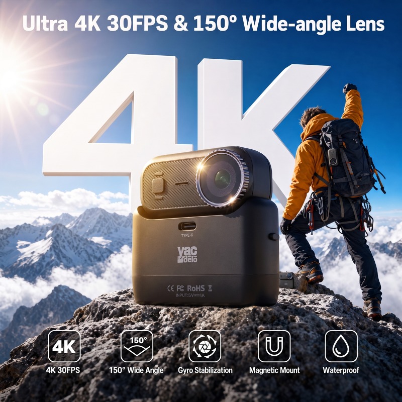 Unique Electronics Gadgets - Câmera APEX Action 4K Mini POV