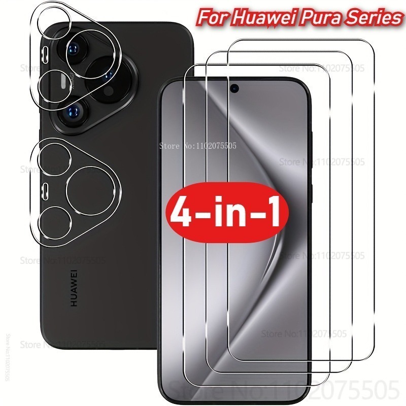 Huawei Pura 70 - [4-em-1] 2 peças de vidro temperado