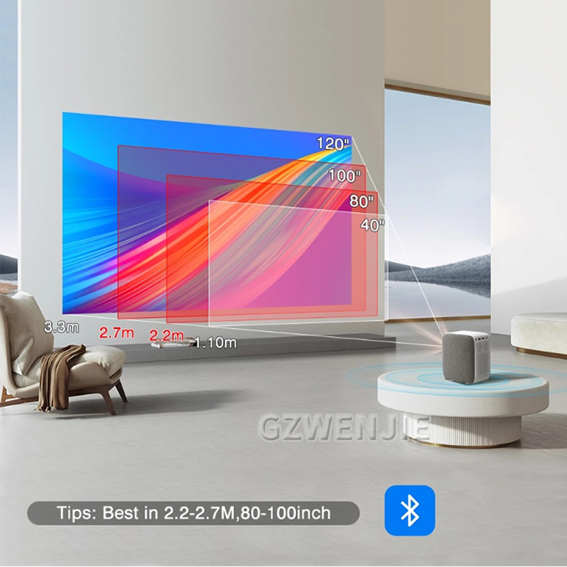 Mini Projector Portable - H6 Mini Projetor LED 1080P Full