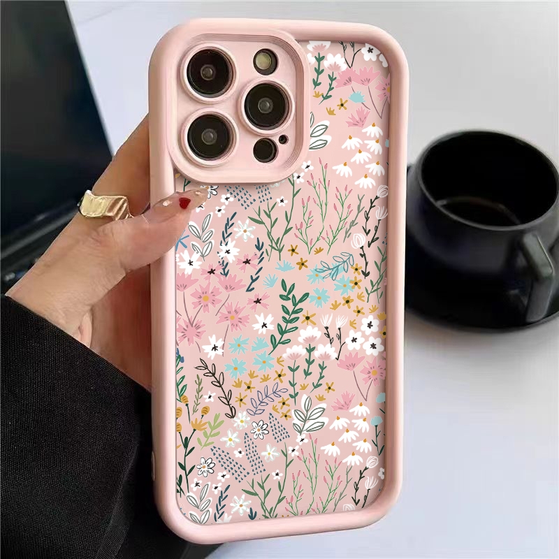 Xiaomi Redmi Note 14 - Capa Rosa com Estampa Floral de