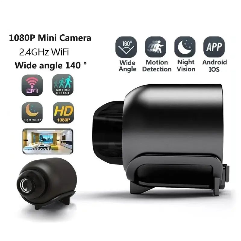 Compact Camera Mirrorless - Câmera Mini HD 1080P WiFi Sem