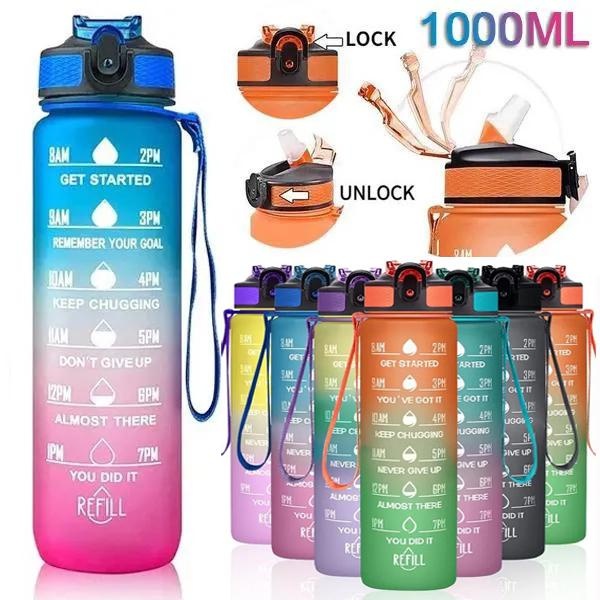 Smart Water Bottle Tracker - Garrafa de água esportiva de 1l