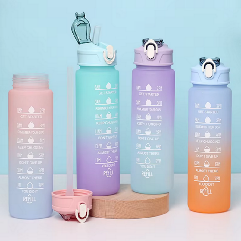 Smart Water Bottle Tracker - Garrafa de água esportiva com canudo