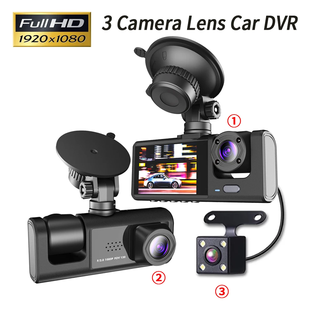 2.0 Polegada carro dvr traço c - Panoramic Dash Cam 360 avaliação e preço