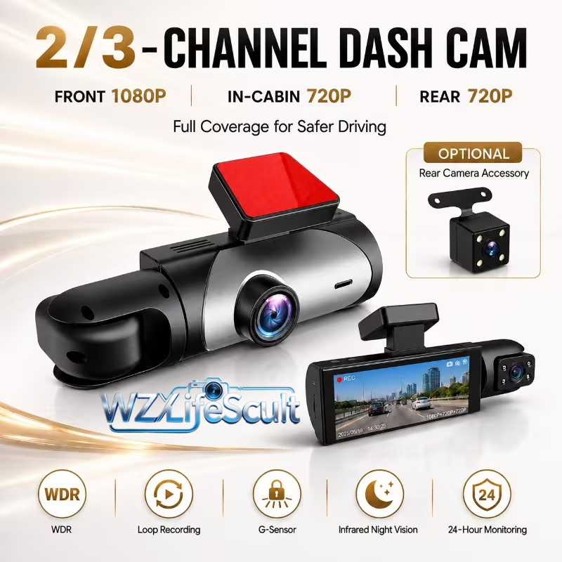 Câmera de painel HD de 2/3 can - Panoramic Dash Cam 360 avaliação e preço