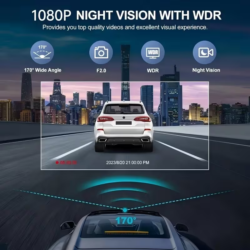 Câmera de painel HD de 2/3 can - Panoramic Dash Cam 360 avaliação e preço