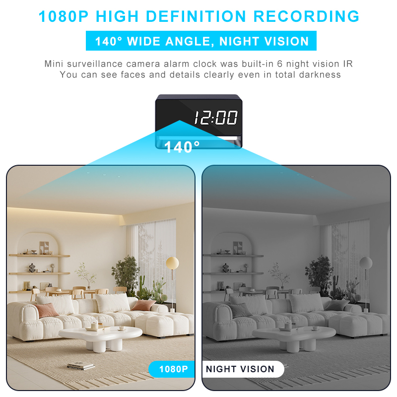 1080p wifi câmera relógio digi - Compact Camera Mirrorless avaliação e preço