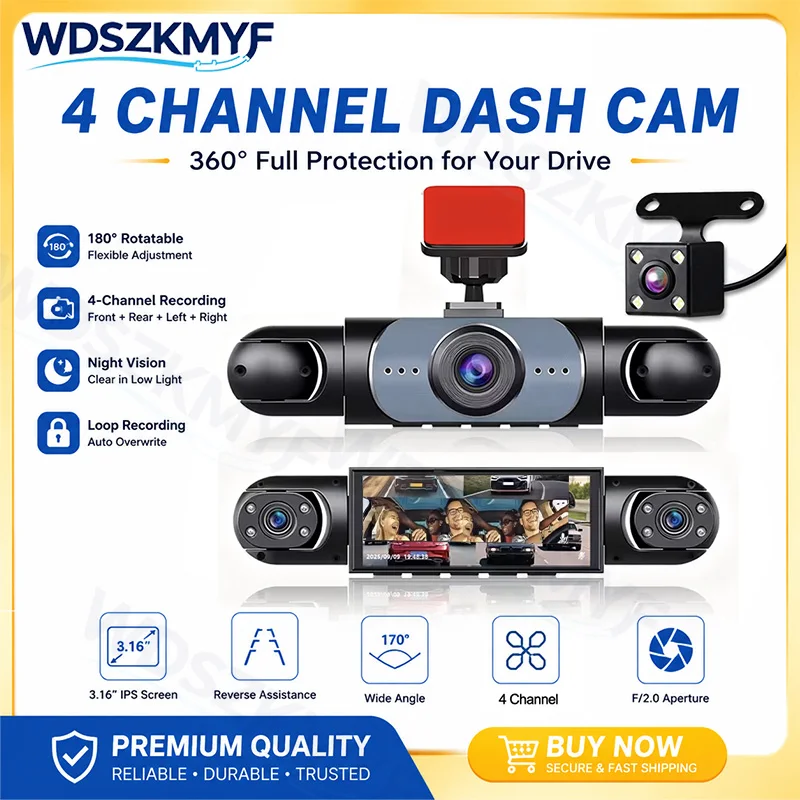 360 °   Câmera Panorâmica para - Panoramic Dash Cam 360 avaliação e preço