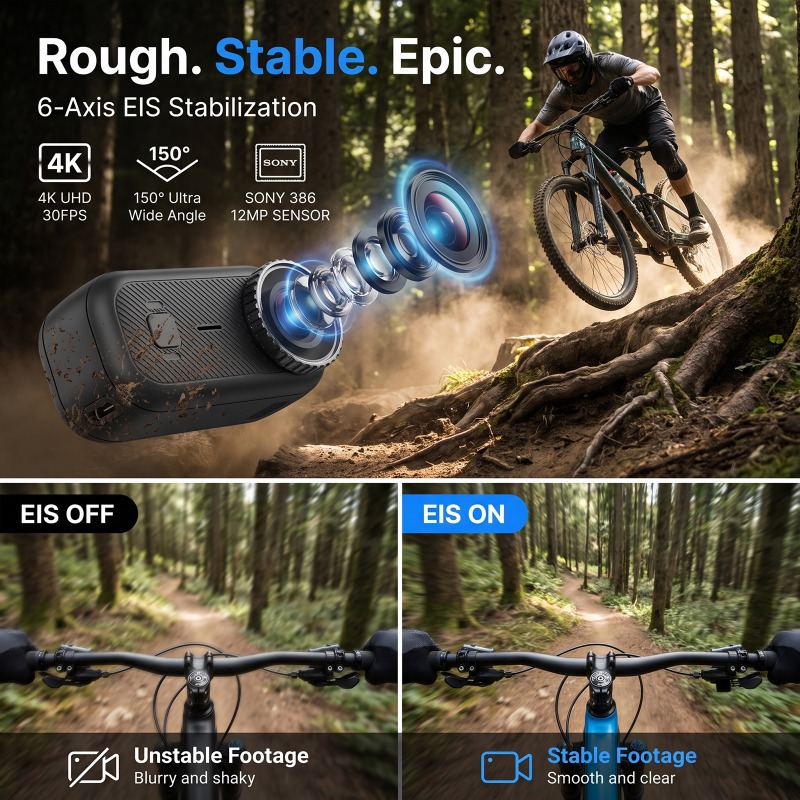 Câmera APEX Action 4K Mini POV - Unique Electronics Gadgets avaliação e preço