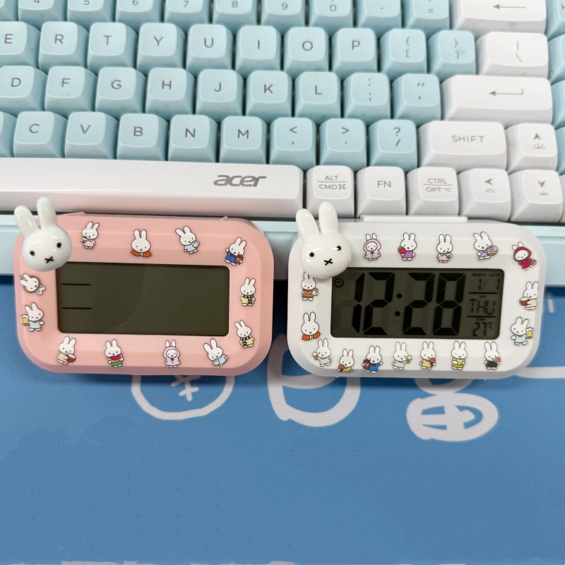 Despertador Kawaii Miffy DIY,  - Digital Alarm Clock avaliação e preço