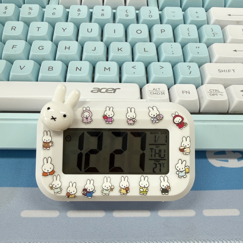 Despertador Kawaii Miffy DIY,  - Digital Alarm Clock avaliação e preço