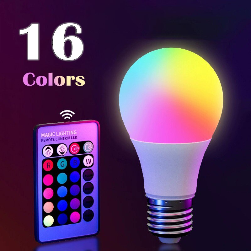Lâmpada LED RGB E27 220V com 1 - Electronics Gadgets For Home avaliação e preço