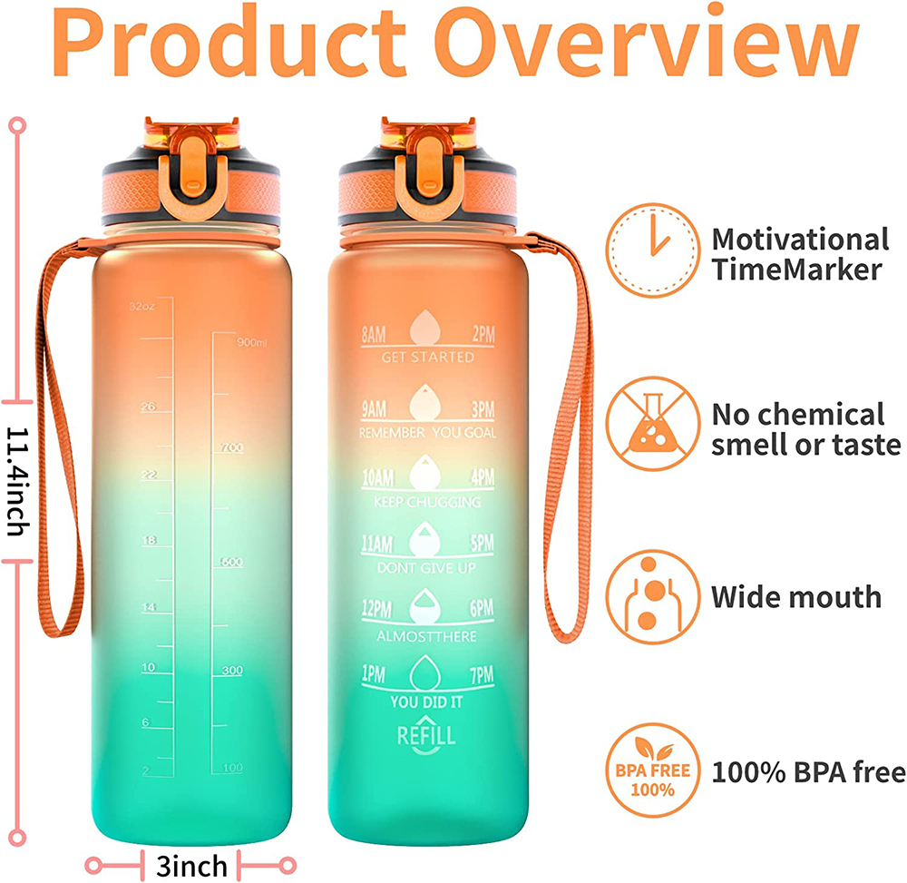 Garrafa de água motivacional e - Smart Water Bottle Tracker avaliação e preço
