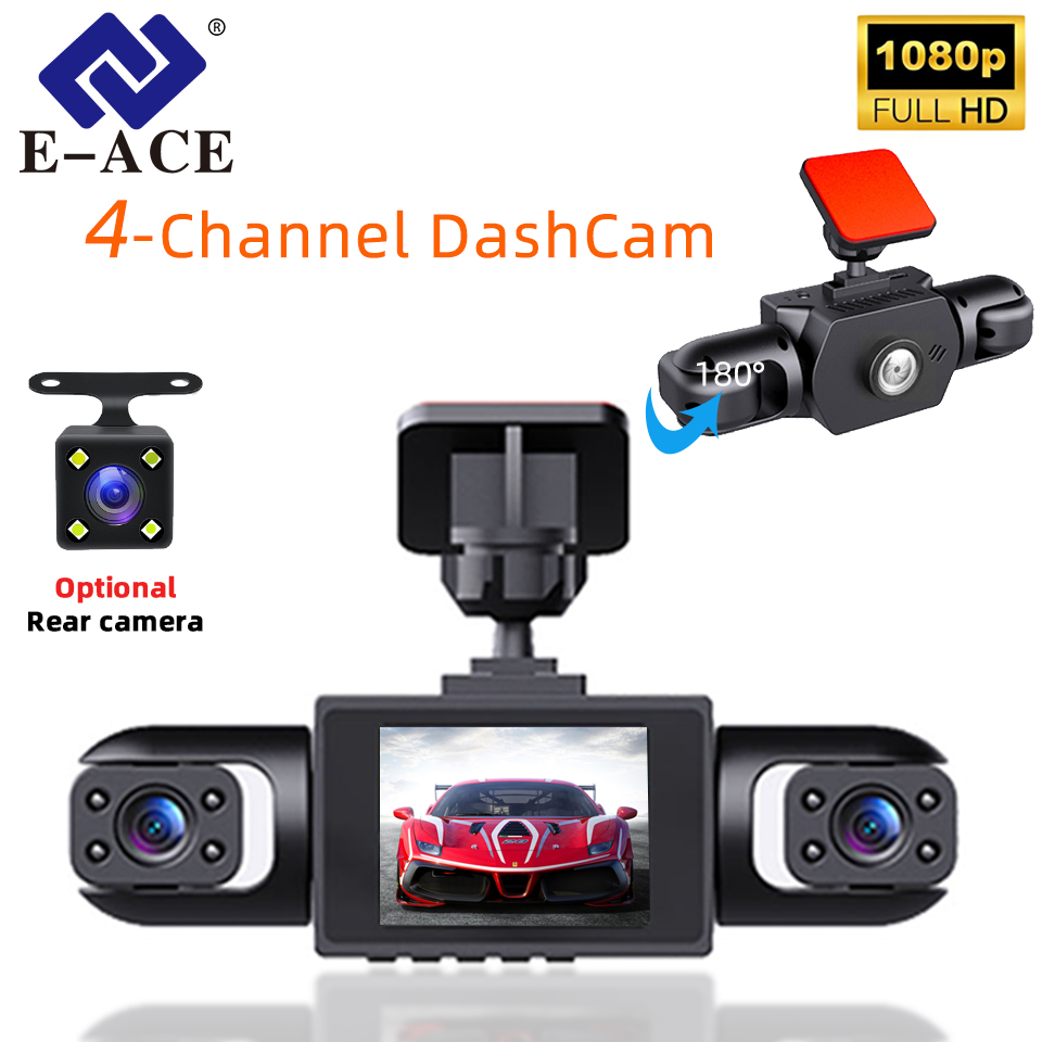 E-ACE 360 °   Câmera DVR 1080P - Panoramic Dash Cam 360 avaliação e preço