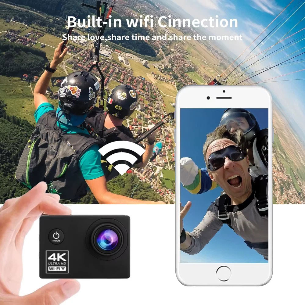 Câmera de Ação 4K WiFi Mini à  - Unique Electronics Gadgets avaliação e preço
