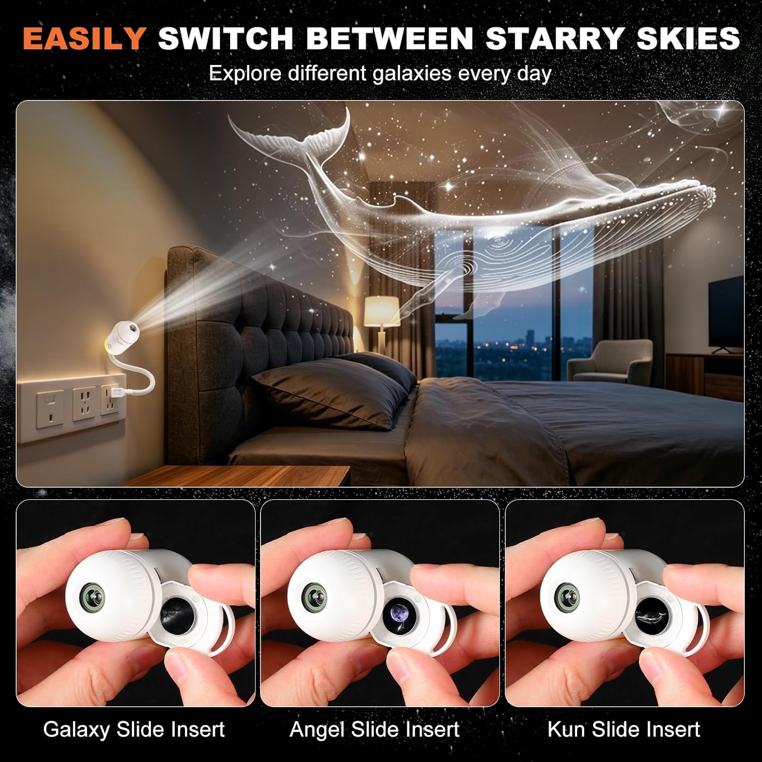 Projetor de Galáxia 2 em 1, Lu - Mini Projector Portable avaliação e preço