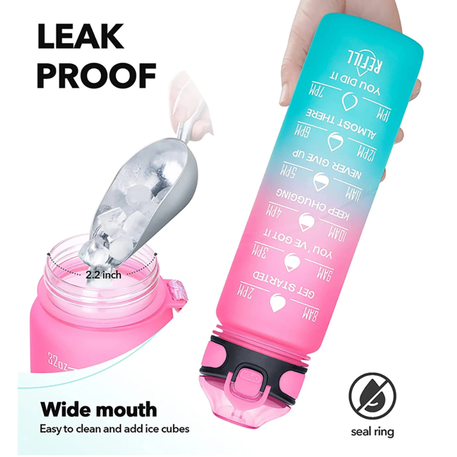 Garrafa de água esportiva de 1 - Smart Water Bottle Tracker avaliação e preço